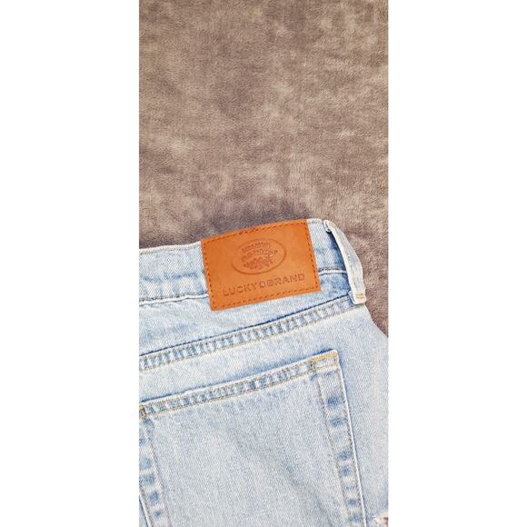 Lucky Brand Denim Size 8/29 Shorts Womens Blue Boyfriend Floral Laura Ashley C26 - Picture 8 of 9